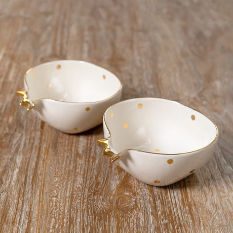 Curate Home Cream Pomegranate Bowls Set of 2