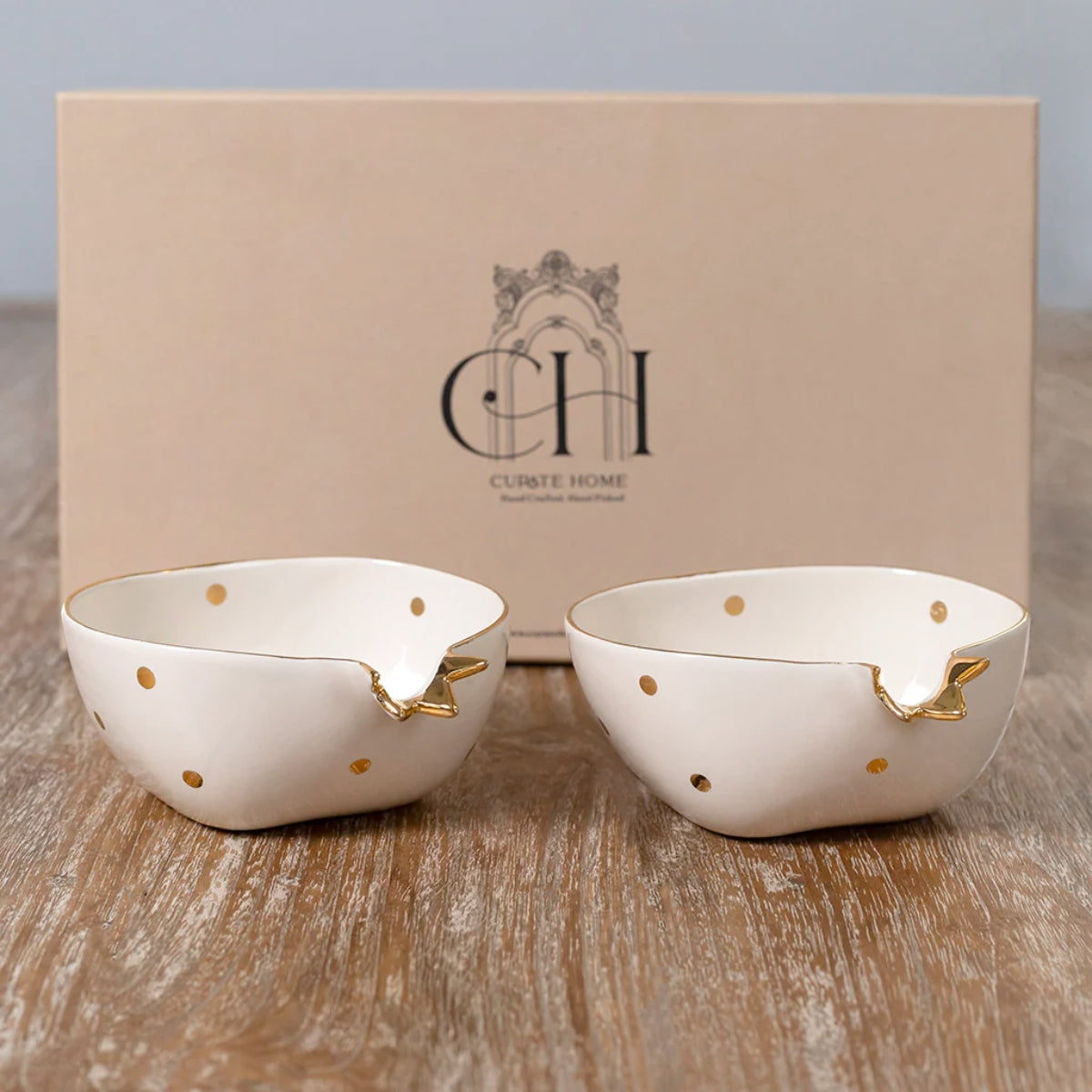 Cream Pomegranate Bowls Set of 2