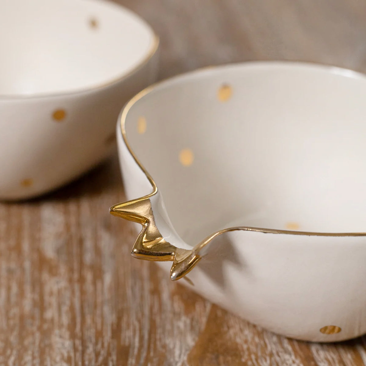 Cream Pomegranate Bowls Set of 2