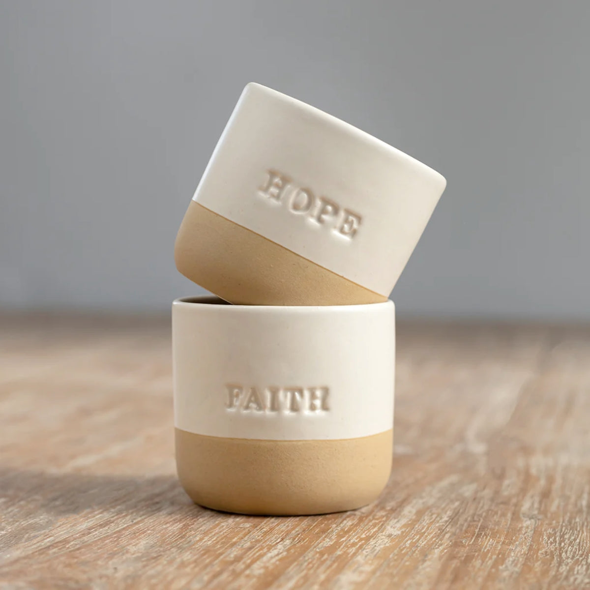 Curate Home Hope and Faith Cups Set of 4