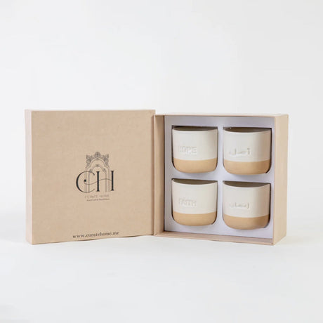 Curate Home Hope and Faith Cups Set of 4