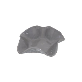 Plated Ceramics Grey Wavy Ceramic Snack Bowl