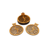 Antekana Pomegranate Wooden Coaster Set