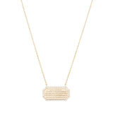 Orchid Jewelry 18k Gold Ayat Al Kursi Diamond Border Necklace