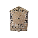 Beige Bandana Paisley Vest