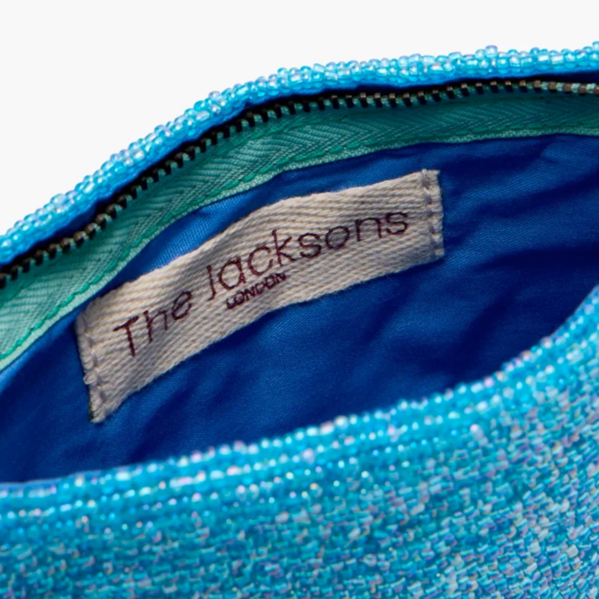 The Jacksons Bags Blue Mini Ciao Beaded Clutch Bag