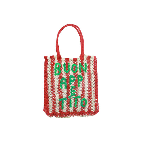 The Jacksons Bags Small Lottie Buon Appetito Scarlet Jute Bag
