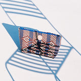 Sorbet Island Blue Woven Clutch Bag