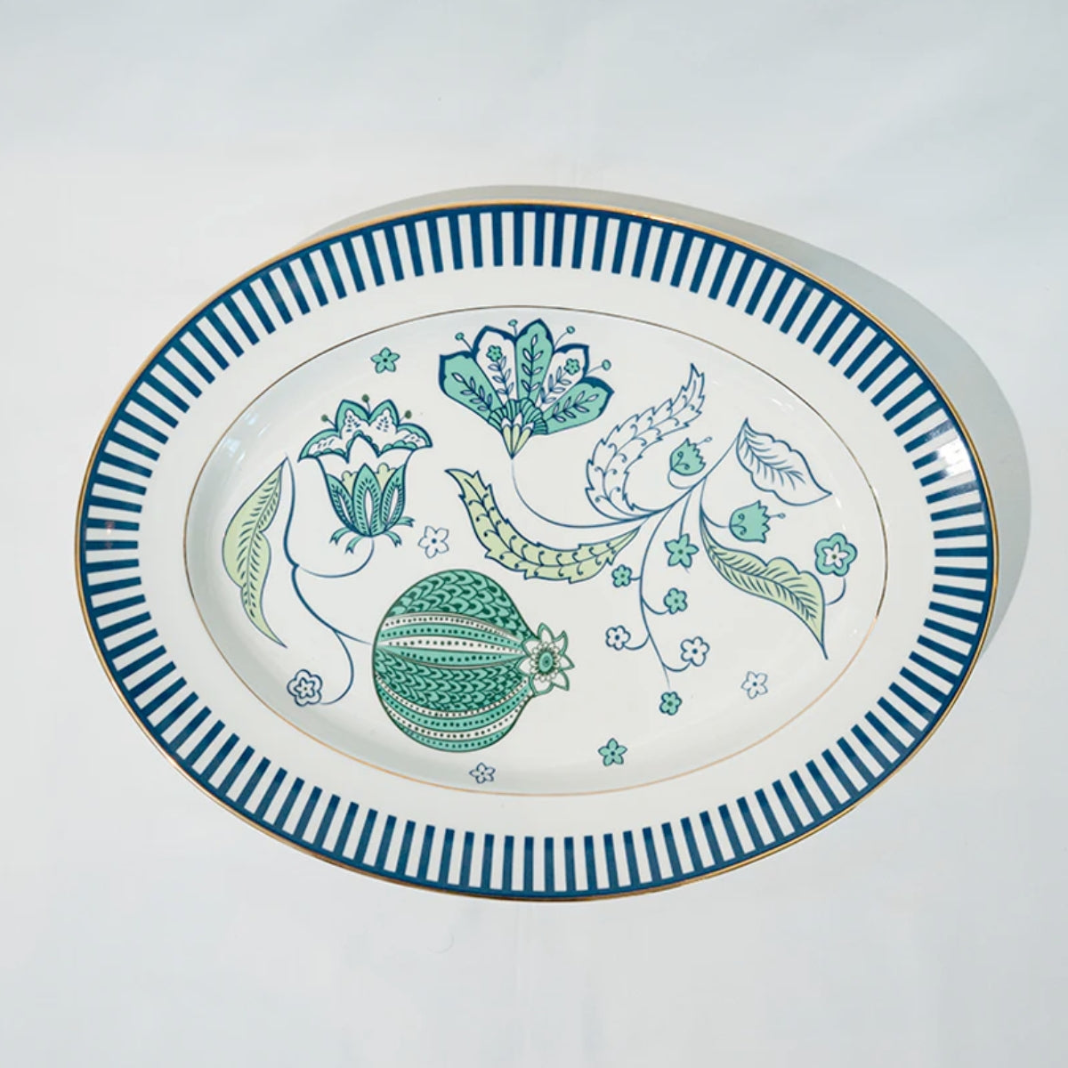 Curate Home Blue Chintz Platter