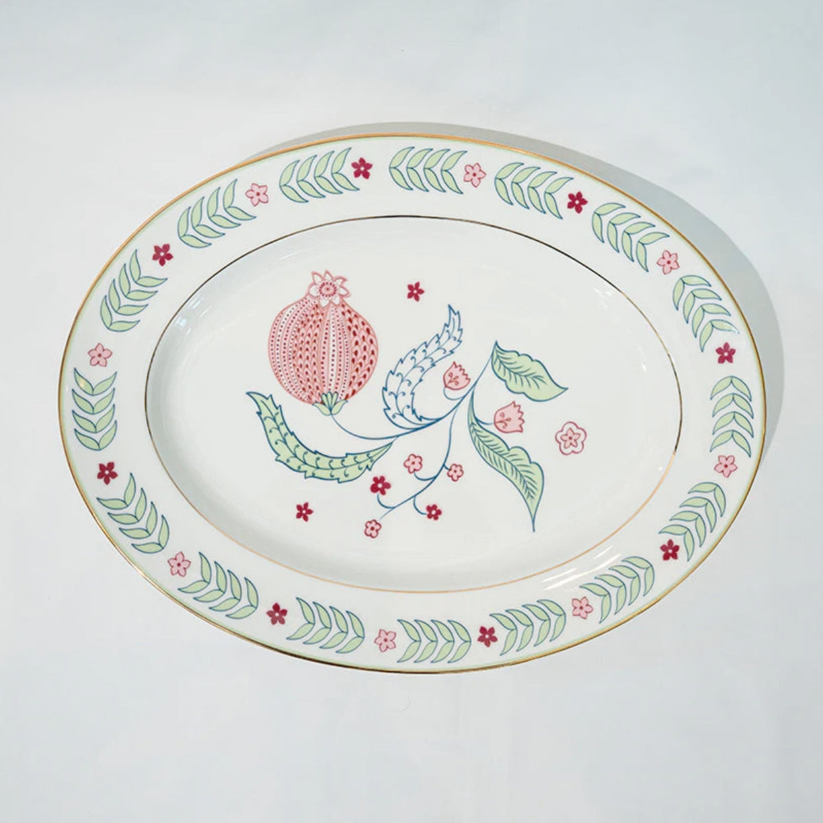Curate Home Red Chintz Platter