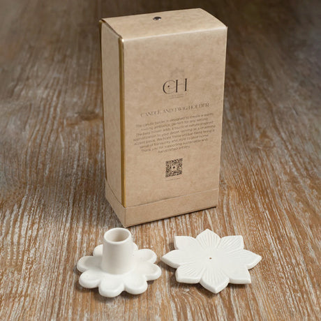 Curate Home Candle and Twig Holder Set