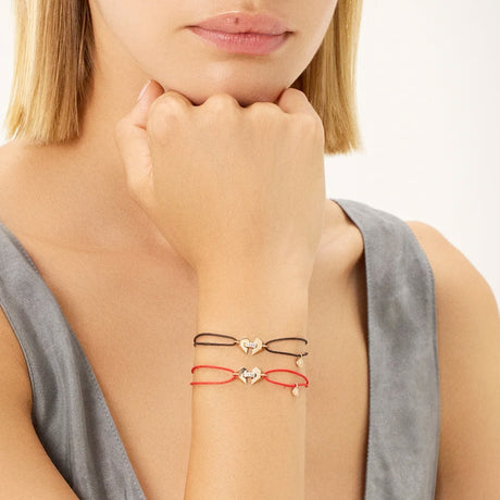 Kismet by Milka 14k Rose Gold Beloved Black Cord Bracelet