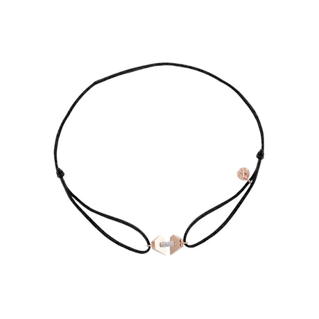 Kismet by Milka 14k Rose Gold Beloved Black Cord Bracelet