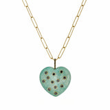 Rachel Reinhardt Amazonite Heart Necklace