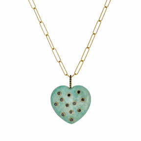 Rachel Reinhardt Amazonite Heart Necklace