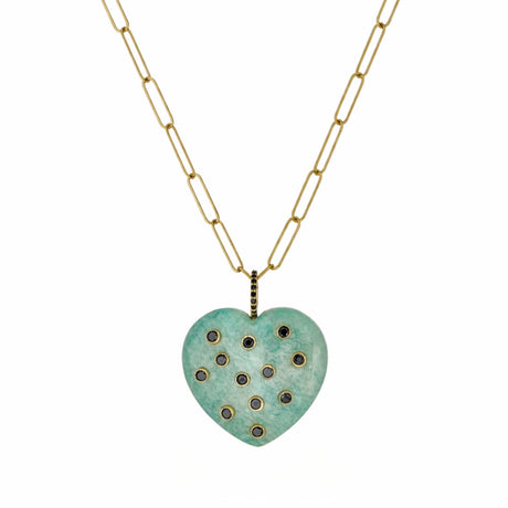 Rachel Reinhardt Amazonite Heart Necklace