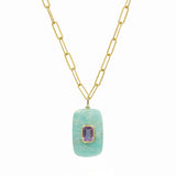 Rachel Reinhardt Amazonite and Amethyst Necklace