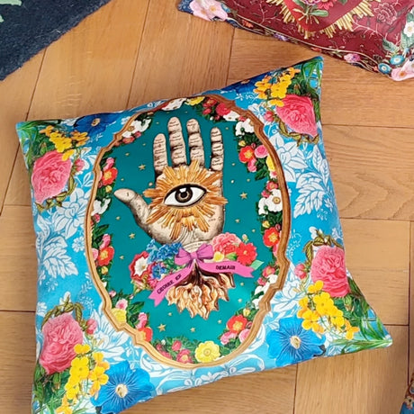 Mouchkine Jewelry Lucky Hand Cushion Cover