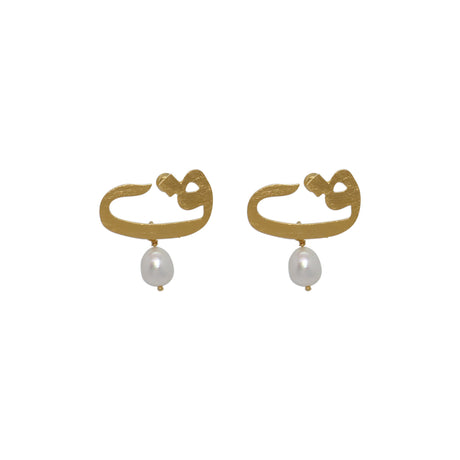 Arabic Initial Earrings
