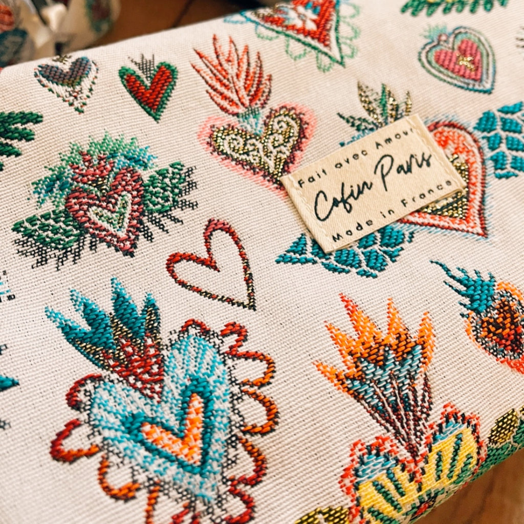 Cofin Paris Flaming Hearts Toiletry Bag | Boom & Mellow