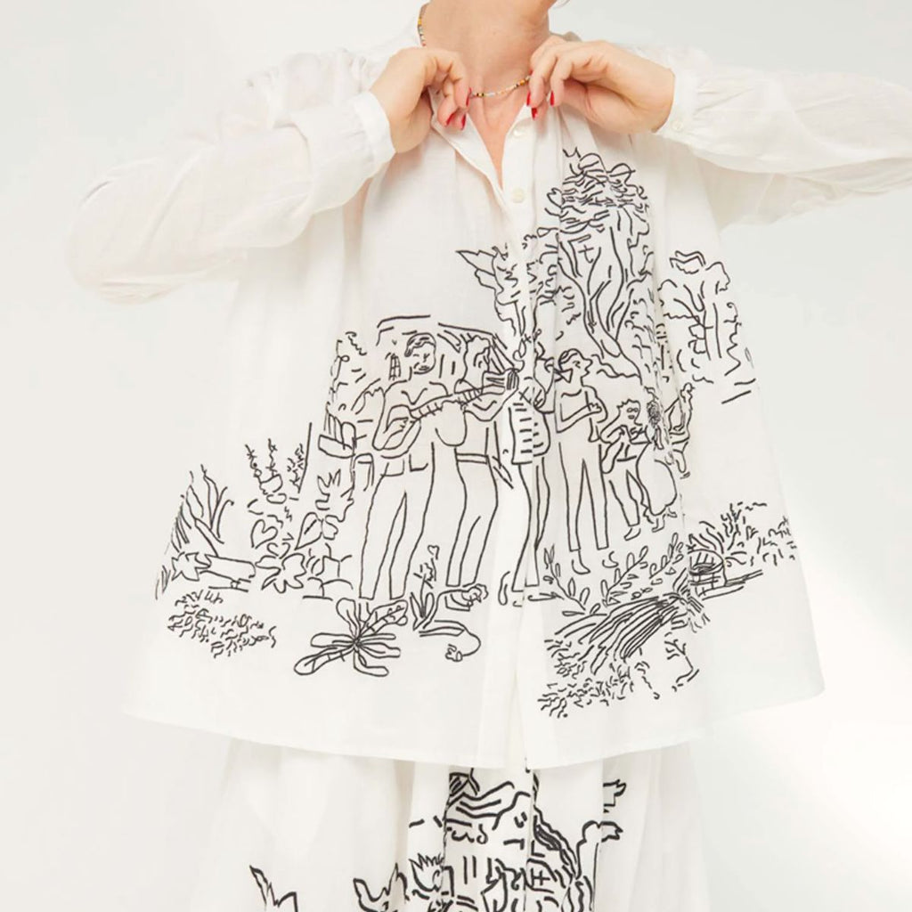 Mii Musicians Nathalie Embroidered Shirt | Boom & Mellow