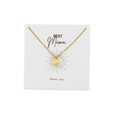 Night Blossom Mama Arabic Engraving Necklace