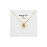 Night Blossom Yalla Arabic Engraving Necklace