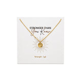 Night Blossom Strength Arabic Engraving Necklace