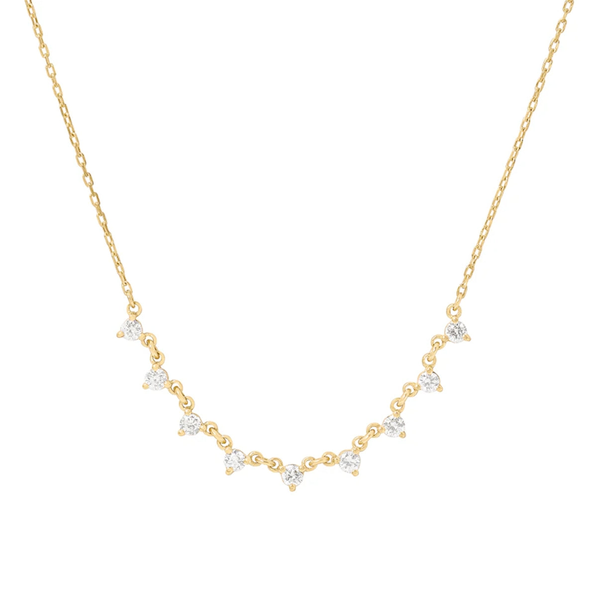 Alexa Jewelry 18k Gold Diamond Drizzle Necklace