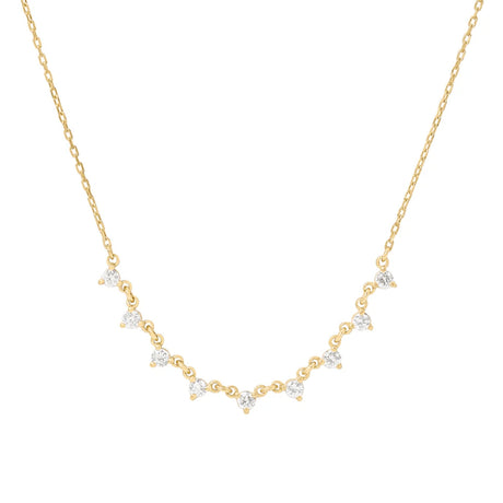 Alexa Jewelry 18k Gold Diamond Drizzle Necklace