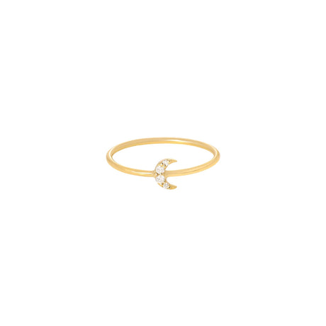 Alexa Jewelry 18k Gold Crescent Moon Ring
