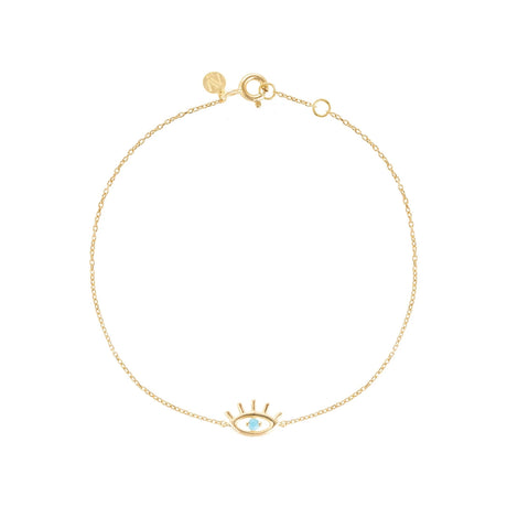 Alexa Jewelry 18k Gold Teeny Evil Eye Bracelet