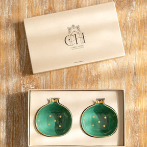 Curate Home Green Pomegranate Bowl Set of 2