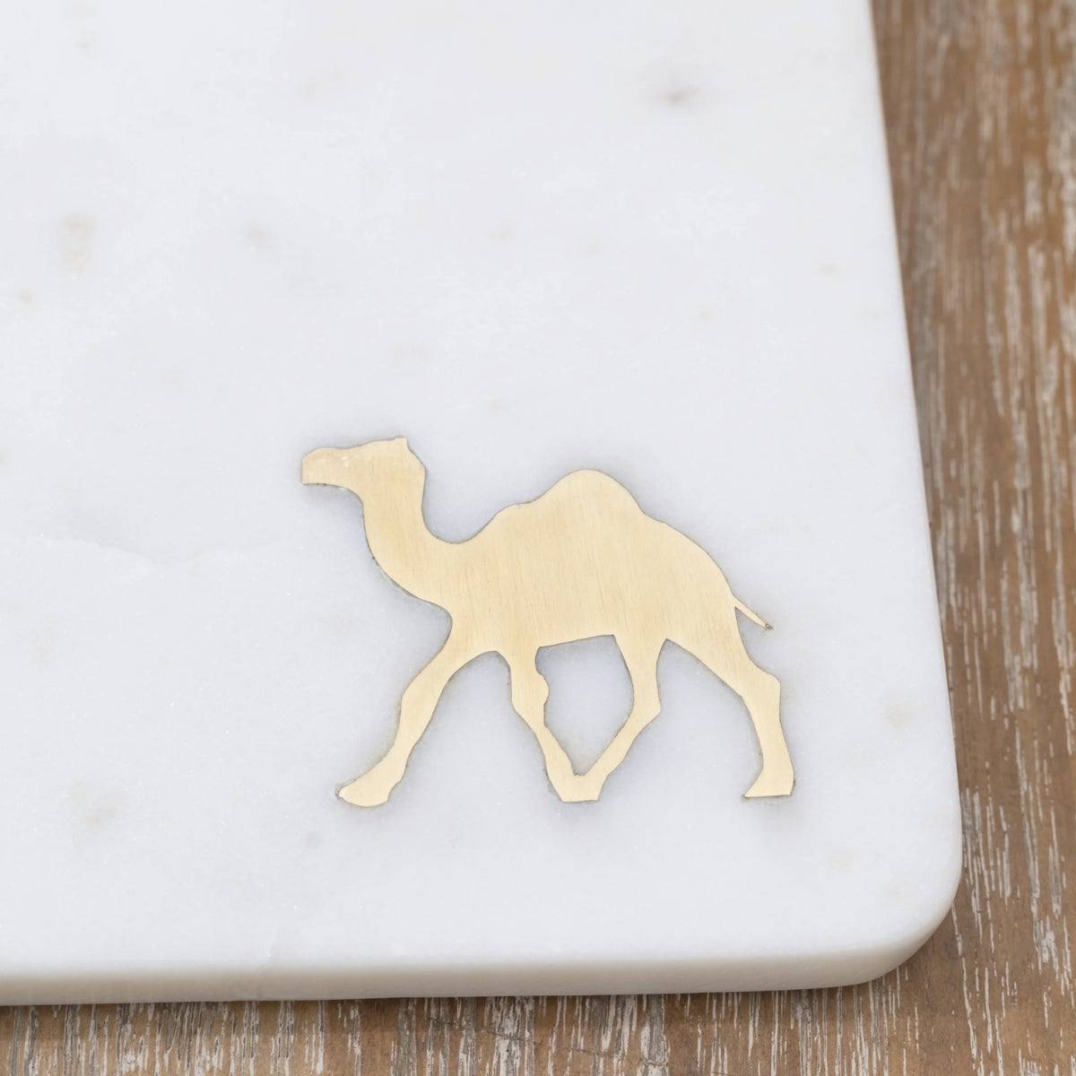 Curate Home Camel Marble Cheese Board and Knives Set