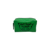Joumana Dagher Don't Forget to Smile Green Pouch