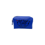 Joumana Dagher Don't Forget to Smile Blue Pouch