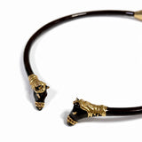 Polina Brown Enamel Horse Necklace