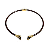 Polina Brown Enamel Horse Necklace