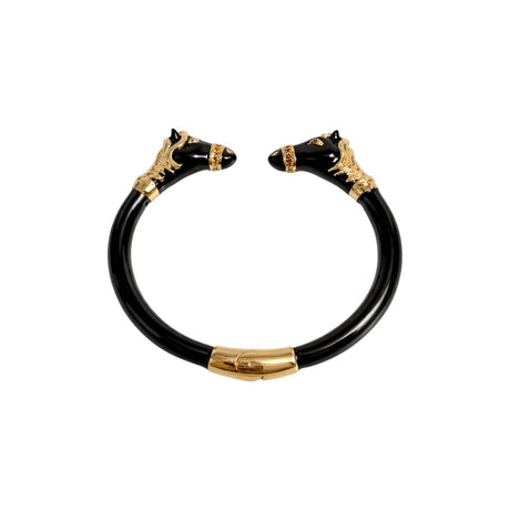 Polina Enamel Gold Horse Cuff Bracelet