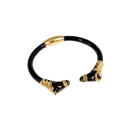 Polina Enamel Gold Horse Cuff Bracelet