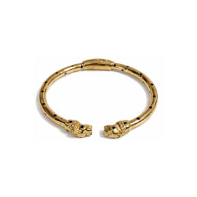 Polina Gold Panther Cuff Bracelet