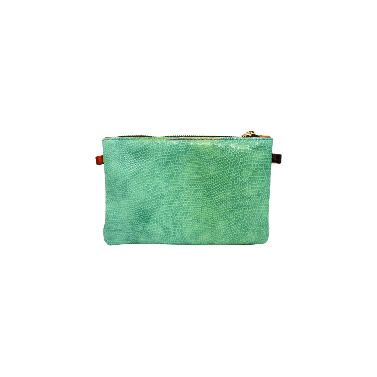 Ebarrito Multicolor Snakeskin Leather Clutch