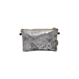 Shiny Metallic Leather Clutch