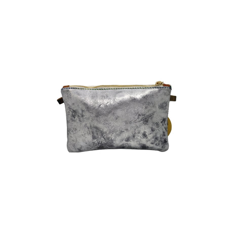 Shiny Metallic Leather Clutch