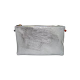 Sleek Metallic Bronze Leather Clutch