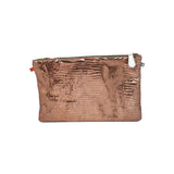 Ebarrito Sleek Metallic Bronze Leather Clutch