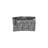 Ebarrito Bold Snakeskin and Newspaper Print Leather Clutch