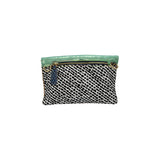 Ebarrito Weave and Polka Dot Foldover Leather Clutch