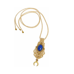 You & Eye Sodalite Macrame Long Necklace