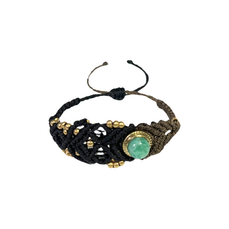 You & Eye Green Aventurine Gemstone Macrame Bracelet